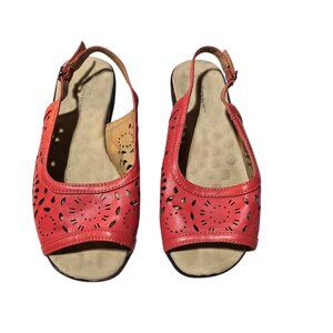 Comfort View Salmon Color Sandals Open Toe Size 7